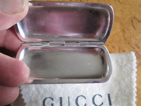 gucci silver pill box